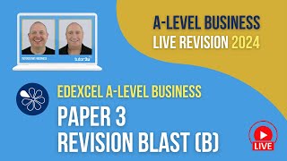 Edexcel Paper 3 Revision Blast B  ALevel Business Revision for 2024 [upl. by Hearn]