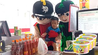 Badut Boboiboy Jajan Eskrim Ice Cream Spongebob [upl. by Glynnis]