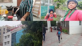 Pritur new school  School jaber somay natok dako indian house wife daily vlog ManishaMVlog505 [upl. by Hcra999]