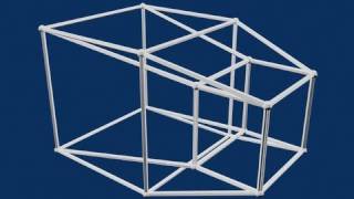 DiegoDCvids  4D Hypercube 超立方体 animation [upl. by Eybba]