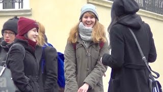 Complimenting Random People In Warsaw Poland [upl. by Gabey]