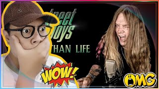 LARGER THAN LIFE Backstreet Boys  METAL COVER by Tommy Johansson Reaction [upl. by Abbie]