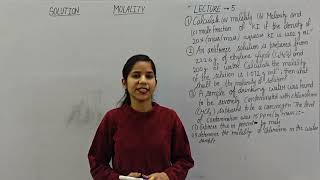 Molality  Solution  class 12 chapter 1 chemistry  Pre board preparation  NCERT solutions  chem [upl. by Yrad]