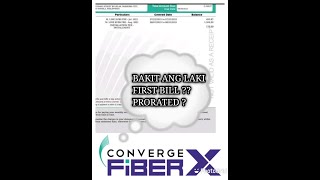 CONVERGE NEW PRO RATED BILL  FIBERX  CONVERGE ICT  FIRST BILL [upl. by Robinette418]