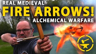 Real Medieval Fire Arrows Sorry Hollywood [upl. by Rockie34]