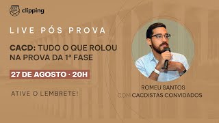 CACD 2023 TUDO o que rolou HOJE na prova da 1ª fase [upl. by Olympium]