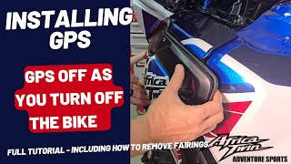 Remove fairings for GPS  Charger on your Honda Africa Twin CRF1100 Adventure Sports 2014 [upl. by Ewald531]