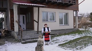 Woman cooks traditional food for the holidays in a Romanian Mountain Village [upl. by Willie333]