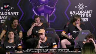 FNATIC FUT vs FNC VCT Masters Shanghai Playoffs PostMatch Press Conference [upl. by Sharona]