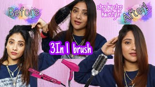 3 In 1 hair dryer straightener blow dry brush in699Rs hair style amp review [upl. by Yeta279]