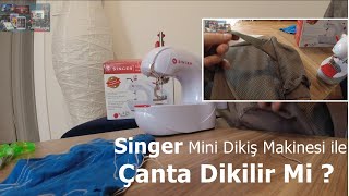 A101 Singer Mini Dikiş Makinası Çanta Dikilir Mi Hangi Adaptör Kullanılır [upl. by Bixler]