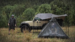 SOLO Camping in the RAIN  RELAX SLEEP and Eat in the TENT  Rain ASMR [upl. by Gaeta]