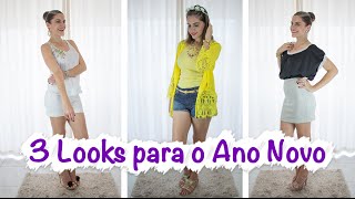 3 LOOKS para o Ano Novo ♥ Vestido Quimono e Clássico [upl. by Cirdek]