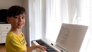 shorts „The Clowns“ by Dmitri Kabalesvsky op39 no20 played by 7yearold [upl. by Arocet581]