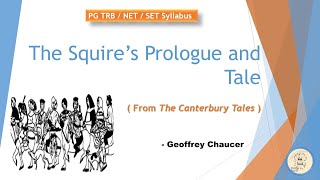 The Squires Prologue and Tale  The Canterbury Tales  Chaucer  PG TRB  NET  SET  in Tamil [upl. by Lleryt]