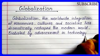 Essay on Globalization in English  Globalization Essay  Short Paragraph on Globalisation [upl. by Leumas]