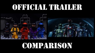 POWER RANGERS 2017 Official Trailer IN LEGO Side by Side Comparison [upl. by Sakmar797]