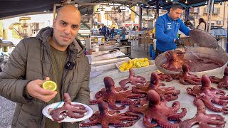 EXTREME Street food in Sicily Italy  PALERMO FOOD HEAVEN  Street food market in Sicily Italy [upl. by Crim386]