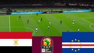 مباراة مصر 2 ضد 2 الرأس الأخضر CAF 2024  محاكاة لعبة فيديو PES 2021 [upl. by Aivatra]