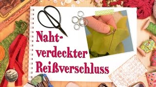 Nahtverdeckter Reissverschluss [upl. by Karilynn]