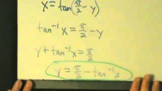 Calculus I  Derivative of Inverse Cotangent Function arccotx  Proof [upl. by Llehsyar610]