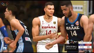 NBA 2K24 Full Gameplay SPAIN vs GREECE  NBA 2K24 Paris Olympics Mode PS4 Simulation [upl. by Anwadal]