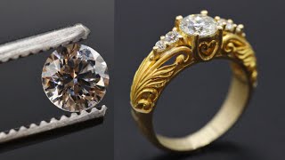 custom made diamond jewelry  how diamond ring is made [upl. by Yeoj]