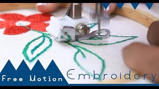 Class 50 How to use Free Motion Embroidery Foot for beginners  Brother GS2700 [upl. by North289]