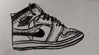 HOW TO DRAW NIKE AIR JORDANS  EASY DRAWING  ARTFULANURAAAG [upl. by Corliss]