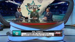 NHL Tonight AllStar Skills Predicting the best participants for AllStar Skills Jan 18 2019 [upl. by Atteynad]