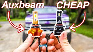 Auxbeam LED Bulbs VS CHEAP Amazon LED Bulbs Which Is Better [upl. by Raual]