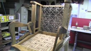 Upholstery Leather Wingback Chair 1 Tear Down mov [upl. by Sivert]