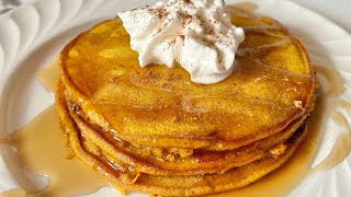 Fluffy Pumpkin Pancakes  Fall Breakfast Recipe From Scratch  Ellen’s Fall Baking Series 🎃🥞 [upl. by Suhploda]