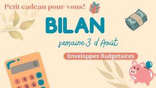 BUDGET  Bilan 3ème semaine dAoût et petit cadeau pour vous [upl. by Claudell271]