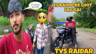 Tvs Raidar 125cc Barish Mein Hui Halat kharab  Es Bande ke Chot Lag Gai 😥motovlog jodhpur [upl. by Ahsaele]