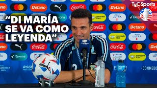 LA CONFERENCIA DE PRENSA DE SCALONI TRAS CONSAGRARSE CAMPEÓN DE LA COPA AMÉRICA POR SEGUNDA VEZ 🏆🏆💙 [upl. by Valerye]