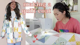 DIY Quilt Coat 💗 FREE PATTERN 💗 Easy Beginner Sewing Tutorial  Matching Dog Jacket [upl. by Cand]