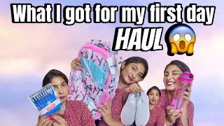 Revealing my college bag and SUPPLIES 🙈  HAUL  hinanbargale [upl. by Yelha]