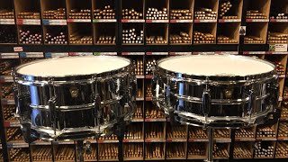 LUDWIG LM400 VS LM402 Comparison Video SUPRAPHONIC SNARE DRUM 14×5 VS 14×65 ラディック スネアドラム叩き比べ [upl. by Notnert]