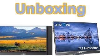 ARZOPA 173 Zoll Tragbarer Monitor 1920x1080 Full HD Unboxing and Review [upl. by Netsirt]