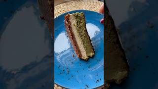 Baskijski sernik matcha recipe food baking [upl. by Nylarat]