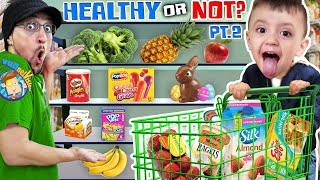 SHAWN goes GROCERY SHOPPING AGAIN Healthy Food or Not Vision PART 2 FUNnel Fam Vlog [upl. by Asirahc]