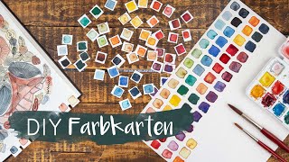 DIY Farbkarten  Farben kombinieren Swatchen Farbzusammenstellungen Wasserfarben [upl. by Ahsenyt]