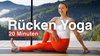 Rücken Yoga für Anfänger 20 Minuten  Lower Back Pain Relief  unterer Rücken  Hüfte [upl. by Wernick357]