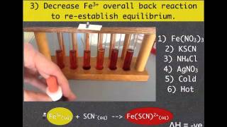 VCE Chemistry Unit 3 Equilibrium Iron Thiocyanate [upl. by Etnoed]