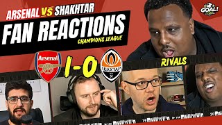 Arsenals RIVALS fan reactions to Arsenal 10 Shakhtar Donetsk CHAMPIONS LEAGUE 202425 [upl. by Applegate887]