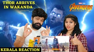 Avengers Infinity War Thor Arrives in Wakanda Scene REACTION🔥🥵💪  Malayalam  Thor Mass Entry Scene🔥 [upl. by Tekcirk]