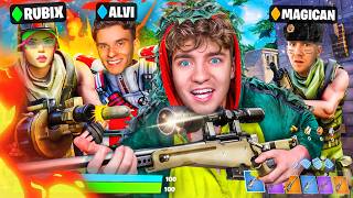 Die ROLLEN CHALLENGE mit ALVI RUBIX und MAGICAN in FORTNITE 🤣😭 [upl. by Fleck]