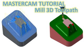 MasterCAM 2022 Tutorial 110  How to creater toolpath Mill 3D mold cavity [upl. by Nohsyt406]