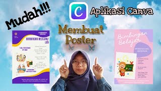 Cara Membuat Poster Menggunakan Aplikasi Canva [upl. by Ecinahc469]